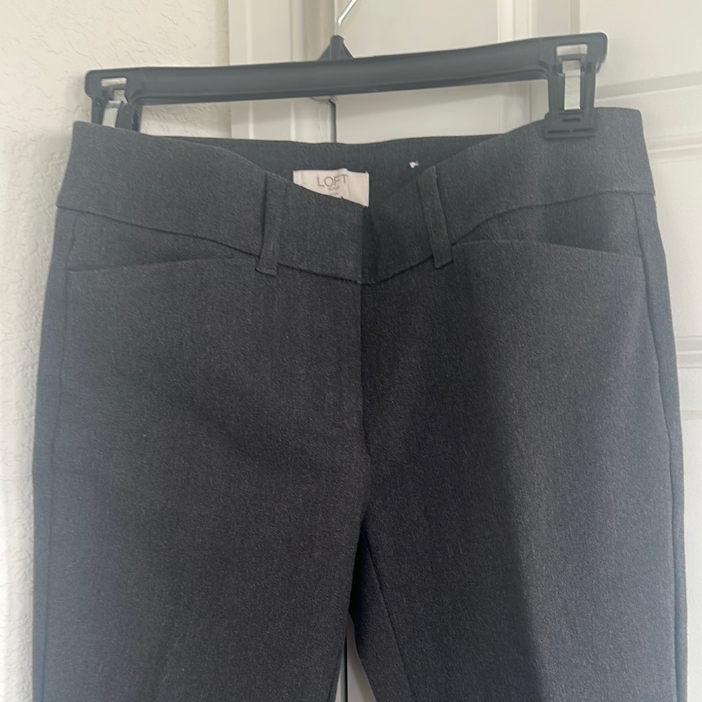 LOFT Gray Ankle Dress Pants